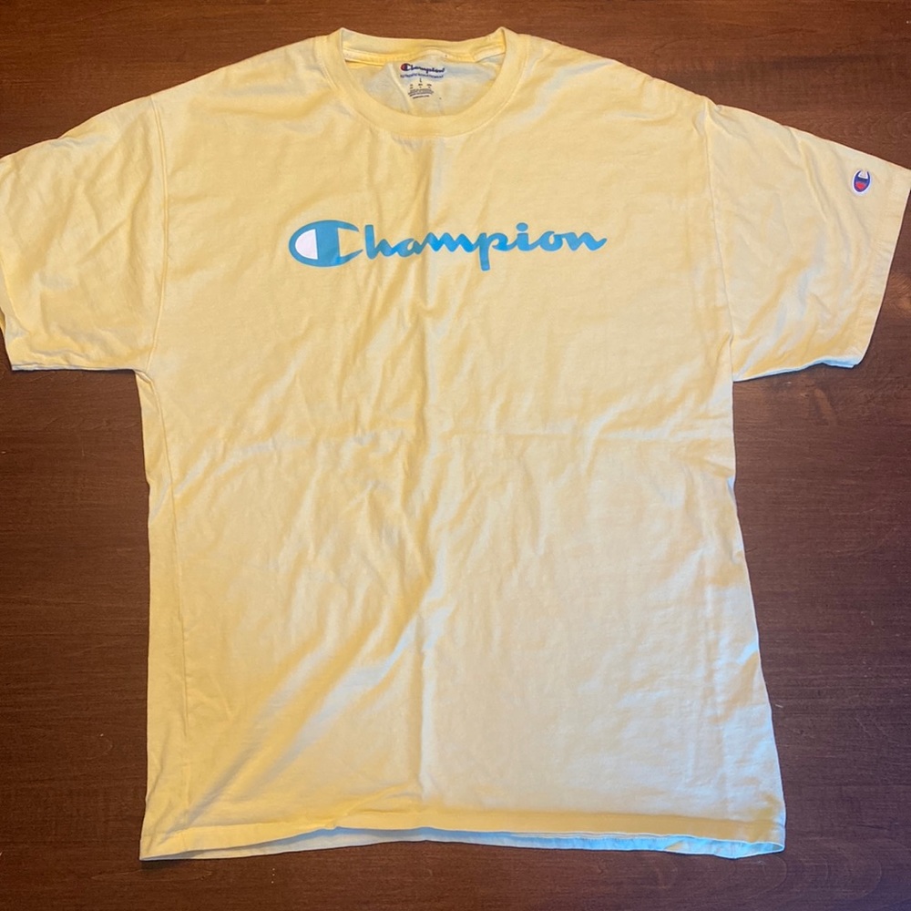 Champion yellow tshirt